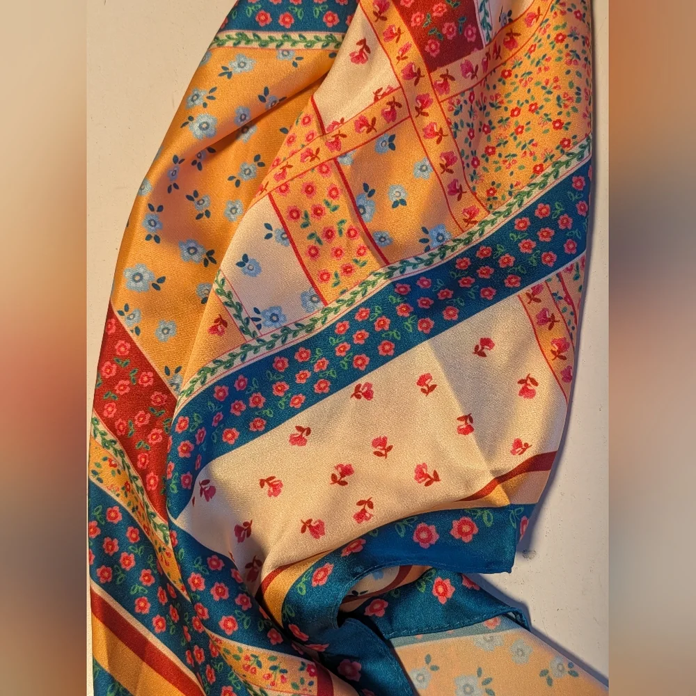 Anthropologie Summer Fruits Printed Hair Scarves, Rose/Patchwork, Select One